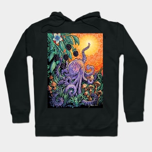 Blackberry Octopus in the mushroom patch Hoodie